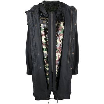 x Audrey Tritto camouflage sequin parka