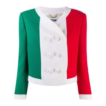 Italian 国旗印花短款夹克
