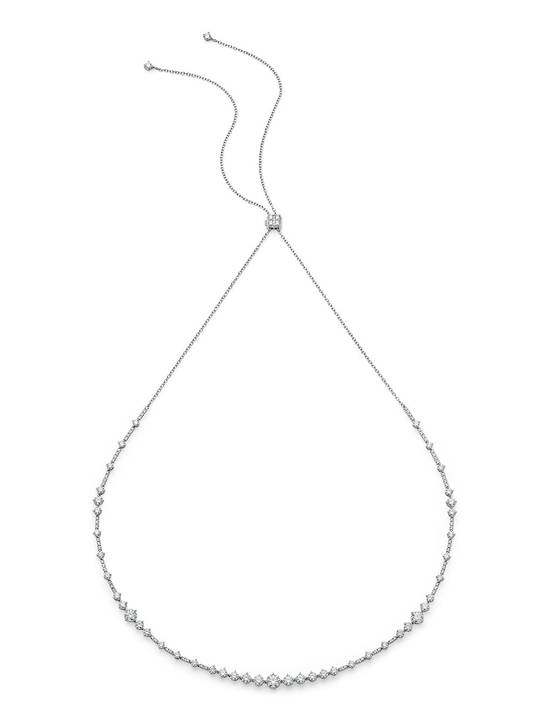 Arpeggia 18K白金钻石项圈与发带两用饰品展示图