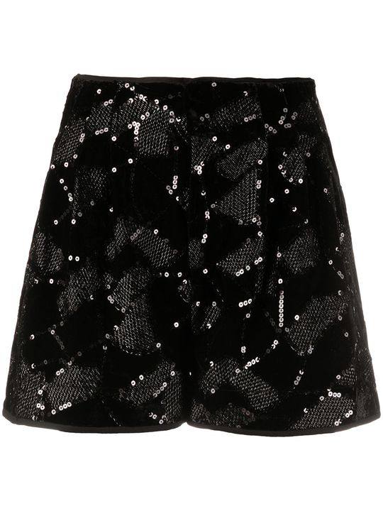 sequin embellished shorts展示图