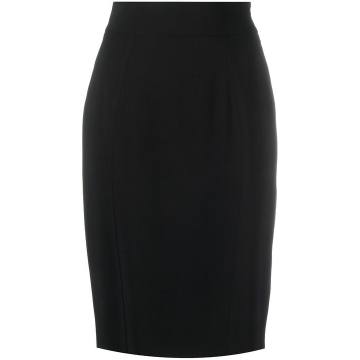 high-waist pencil skirt