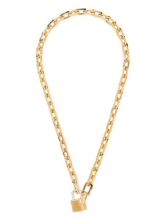 SMALL PADLOCK CHAIN NECKLACE GOLD GOLD展示图