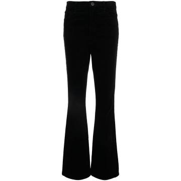 bootcut high-waisted trousers