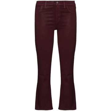 Selena mid-rise cropped flared jeans