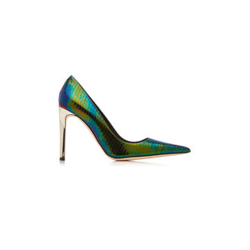 Iridescent Leather Pumps