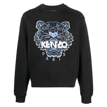 Tiger motif embroidered sweatshirt