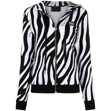 zebra-print hoodie