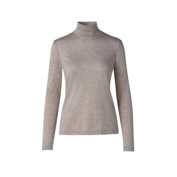 Wool-Silk Blend Turtleneck