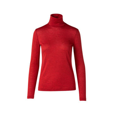 Wool-Silk Blend Turtleneck