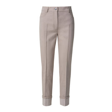 Maxi Stretch-Cotton Straight-Leg Pants