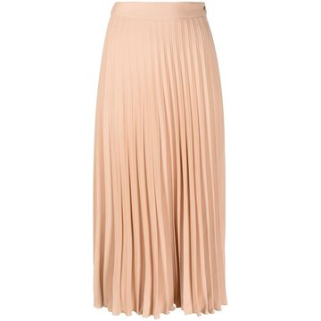 pleated midi skirt