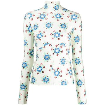 floral print turtleneck top