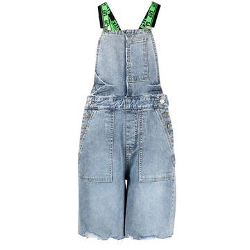 logo denim overalls