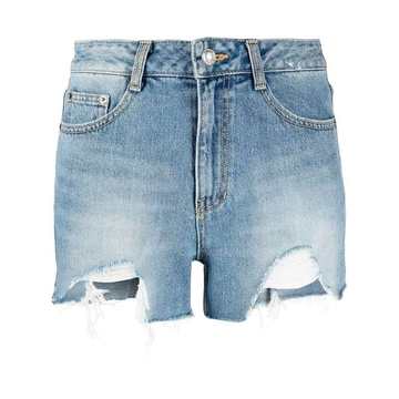 distressed denim shorts