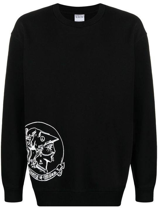 logo-print cotton sweatshirt展示图