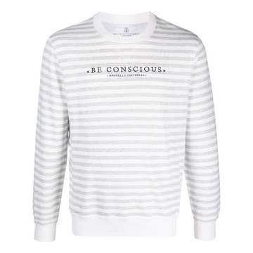 Be Conscious striped sweatshirt