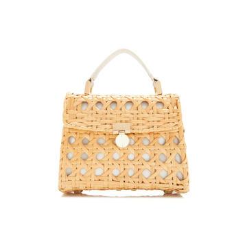 Sybil Rattan Top Handle Bag