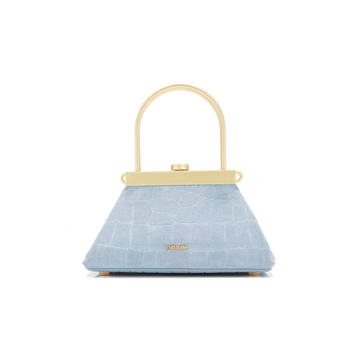 Estelle Mini Croc-Effect Leather Top Handle Bag