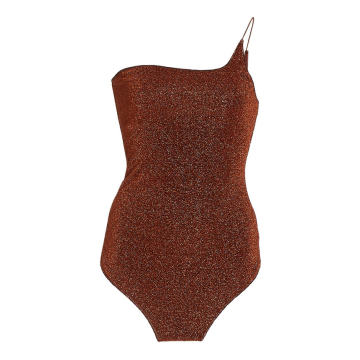 Lumi��re Metallic One-Shoulder Swimsuit