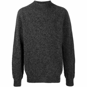 mock-neck wool jumper