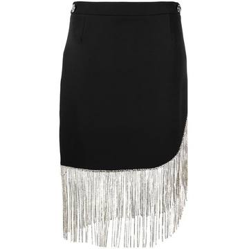 fringed mini skirt