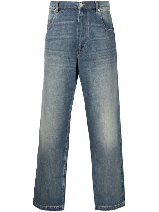 mid-rise wide-leg jeans展示图