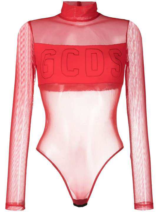 logo sheer bodysuit展示图