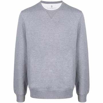 crew-neck cotton-blend sweatshirt