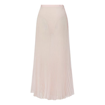 Pleated Silk-Chiffon Lined Midi Skirt