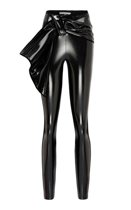 Bow-Detailed Patent Leather Pants展示图