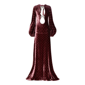 Cutout Velvet Gown
