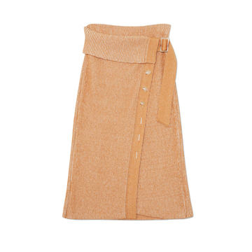 Mical Ribbed Cotton-Wool Skirt