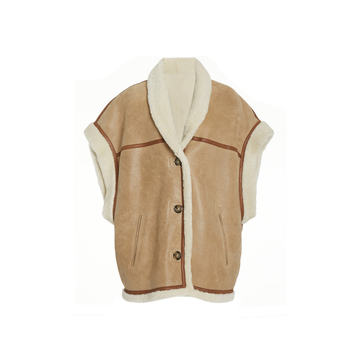 Adelia Oversized Shearling Vest