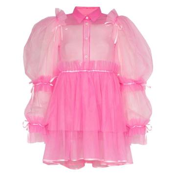 MARY DARLING pouf sleeve tulle dress