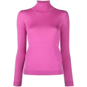 mesh-insert roll neck jumper