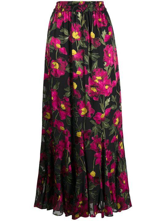 Eliza floral drawstring maxi-skirt展示图