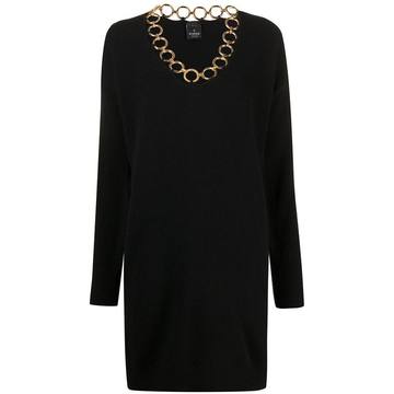 ring-detail jumper dress