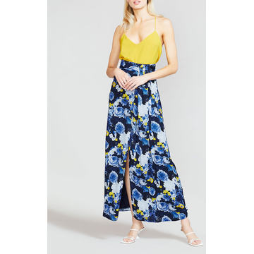 Floral Printed Georgette Midi Skirt