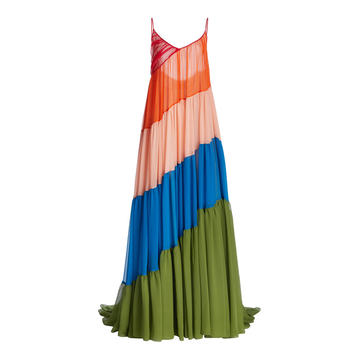 Multicolored Tiered Dress