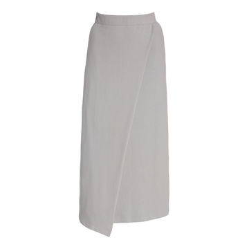 Wrap-Effect Cotton-Blend Skirt