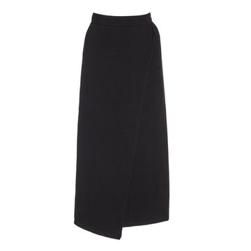 Wrap-Effect Cotton-Blend Skirt