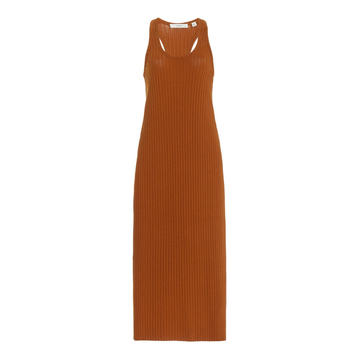 Ribbed Cotton-Blend Dress