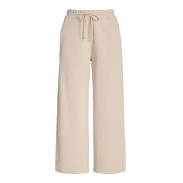 Cropped French Terry Cotton Pants