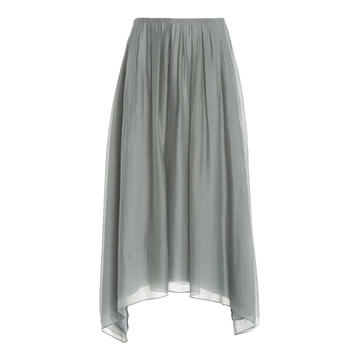 Gathered Pleated Jersey Skirt