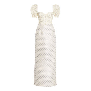 Trquinia Printed Linen-Cotton Dress