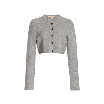 Tisca Cropped Wool-Blend Cardigan