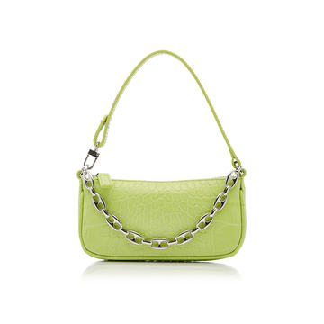 Mini Rachel Croc-Effect Leather Shoulder Bag