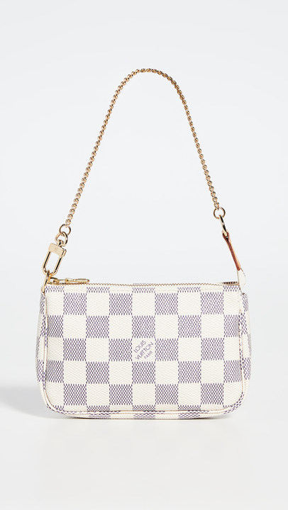 Lois Vuitton Damier Azur Pochette 迷你包展示图