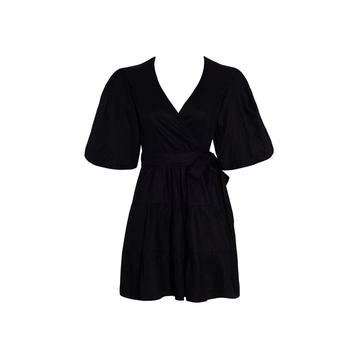 Rooney Linen Wrap Mini Dress