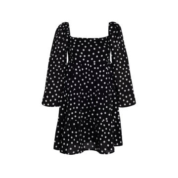 Morissa Neoma Dot Print Cotton Poplin Mini Dress